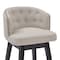 Armen Living Celine 26" Counter Height Swivel Tan Fabric and Espresso Wood Bar Stool LCCIBAESTN26 - alternate 6